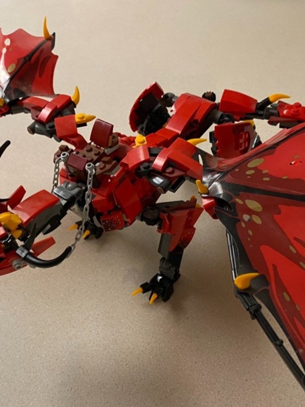 Loose LEGO Ninjago Firstbourne (70653) Dragon Red